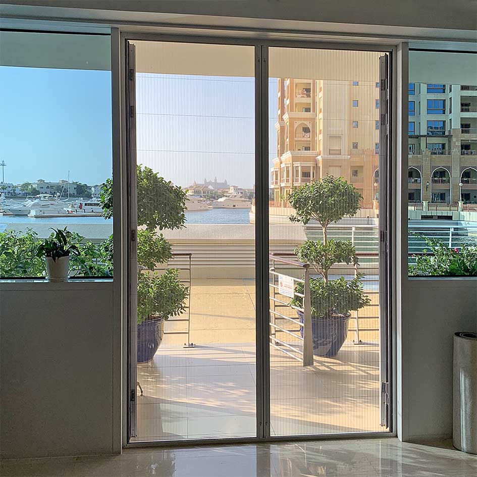 Double sliding Palm sml sq Mosquito net