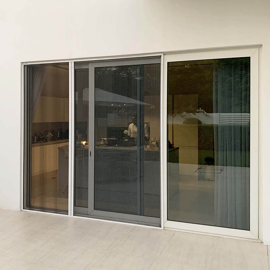 Double AL Barari kitchen white sm Sliding screen door