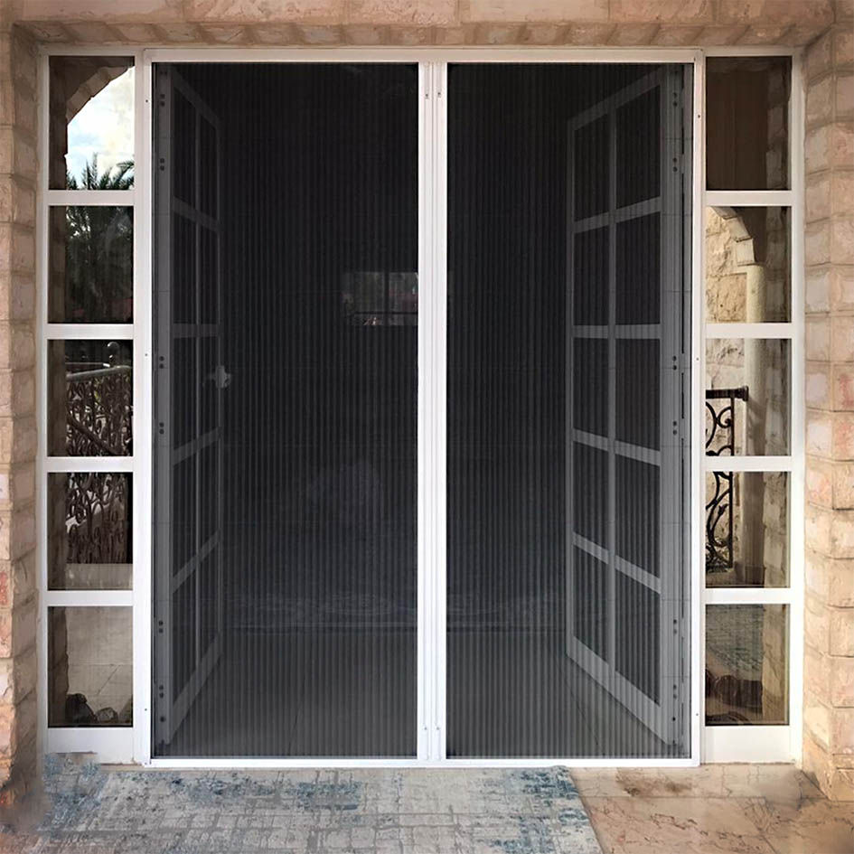 White double french doors sq Abu Dhabi Mosquito Net